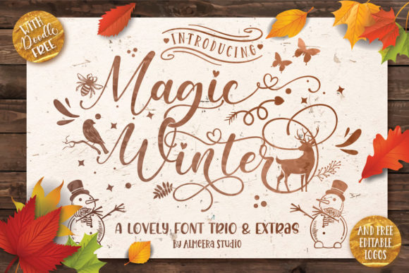 Magic Winter Trio: A Thoughtful Display Font for Winter-Themed Digital Brands