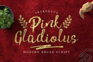 Pink Gladiolus: A Sweet, Bold Script Font for Handmade Labels & Printables