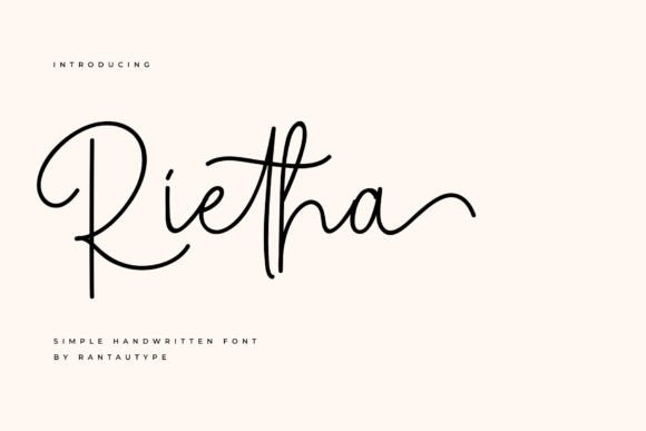 Rietha: A Sweet, Bold Script Font for Campaign Headlines